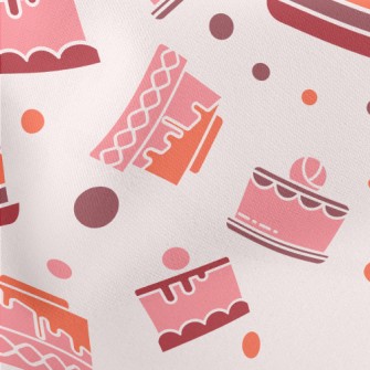 Simple Color Block Cake Patter Lightweight Cotton Poplin