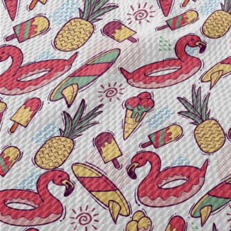 Flamingo Swimming Ring Birdseye Piqué