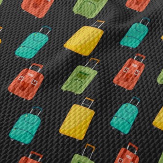 Colorful Suitcases Birdseye Piqué