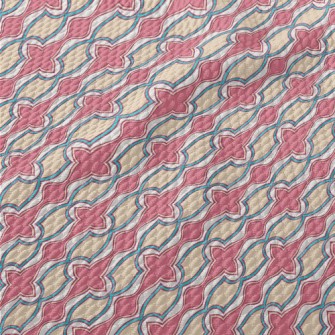 Artistic Oblique Strips Of Col Birdseye Piqué