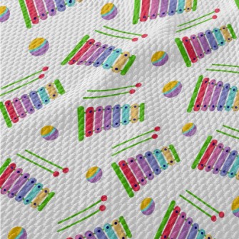 Colorful And Fun Xylophone Birdseye Piqué