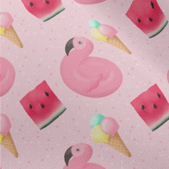 Flamingo And Watermelon Ice Cr Chiffon