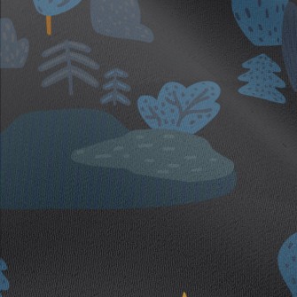 Cute Little Forest At Night Chiffon
