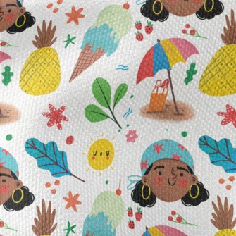 Holiday Headscarf Girl Waterproof Canvas