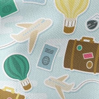 Travel Airplane Hot Air Balloo Waterproof Canvas