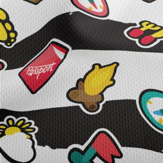 Camping Tent Map Athletic Mesh Flat Back