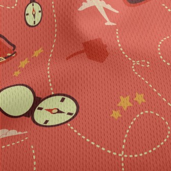 Travel By Plane Athletic Mesh Flat Back