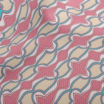 Artistic Oblique Strips Of Col Athletic Mesh Flat Back