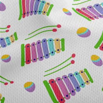 Colorful And Fun Xylophone Athletic Mesh Flat Back