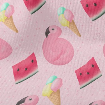 Flamingo And Watermelon Ice Cr Terry