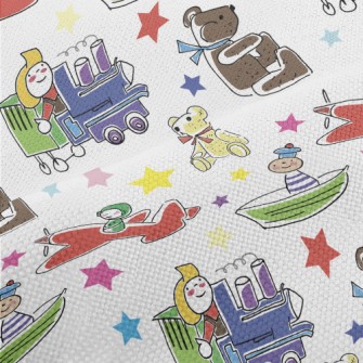 Colorful Train Car Toys Performance Linen