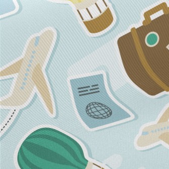 Travel Airplane Hot Air Balloo Twill