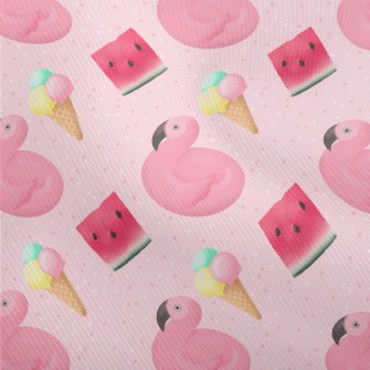 Flamingo And Watermelon Ice Cr Dobby