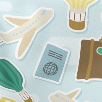 Travel Airplane Hot Air Balloo Stretch Ponte