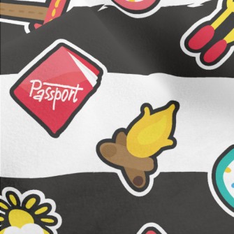 Camping Tent Map Micro Fleece