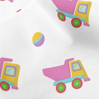 Contrasting Color Gravel Truck Micro Fleece