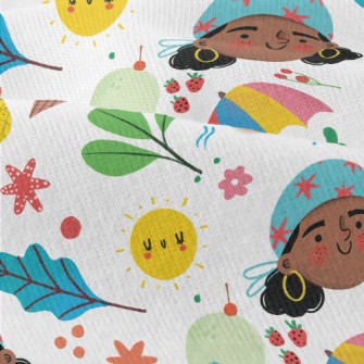 Holiday Headscarf Girl Modern Jersey
