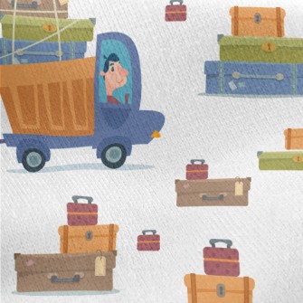 Luggage Delivery Van Jersey Backed Fleece