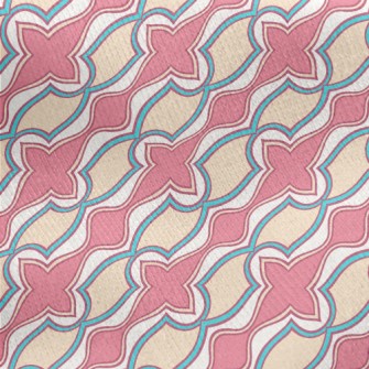 Artistic Oblique Strips Of Col Jersey Backed Fleece