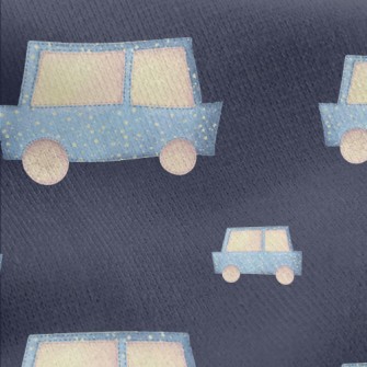 Cartoon Dot Car Jersey Backed Fleece