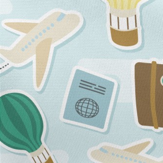 Travel Airplane Hot Air Balloo Pongee