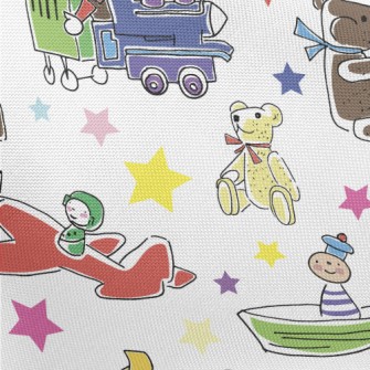 Colorful Train Car Toys Pongee
