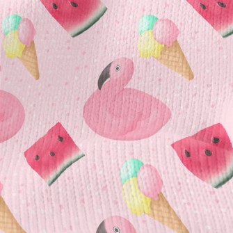 Flamingo And Watermelon Ice Cr Stretch Jersey