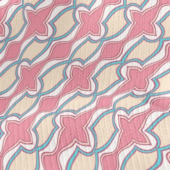 Artistic Oblique Strips Of Col Stretch Jersey