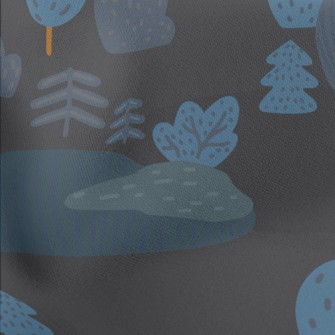 Cute Little Forest At Night Lightweight Cotton Poplin