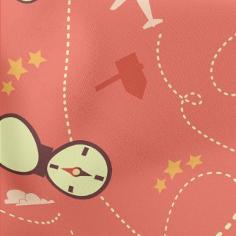 Travel By Plane Lightweight Cotton Poplin