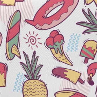 Flamingo Swimming Ring Midweight Cotton Poplin