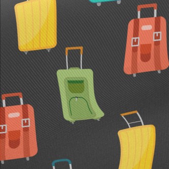 Colorful Suitcases Midweight Cotton Poplin