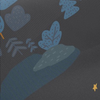 Cute Little Forest At Night Midweight Cotton Poplin