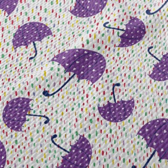 Love Heart Decorated Umbrella Birdseye Piqué