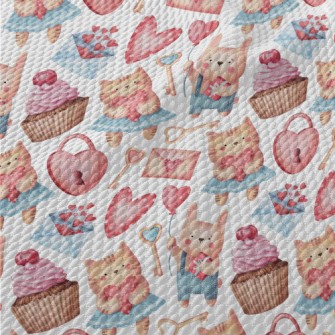 Blushing Cat Celebrates Valent Birdseye Piqué