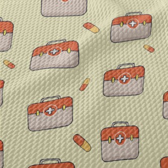 Emergency Medicine Kit Pills Birdseye Piqué