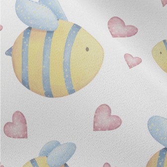Love Watercolor Little Bee Chiffon