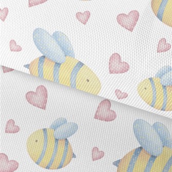 Love Watercolor Little Bee Waterproof Oxford