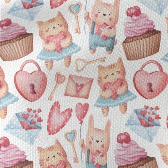 Blushing Cat Celebrates Valent Waterproof Canvas