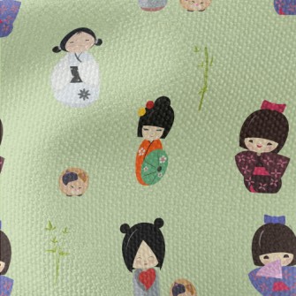 Classic Japanese Doll Waterproof Canvas
