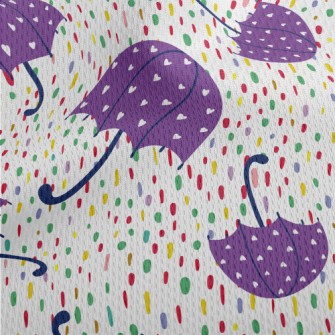 Love Heart Decorated Umbrella Athletic Mesh Flat Back