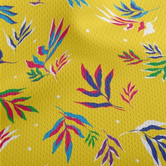 Exotic Leaves Athletic Mesh Flat Back