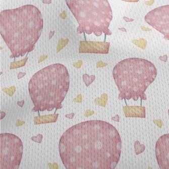 Cute Hot Air Balloon Athletic Mesh Flat Back