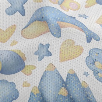Gentle Whale Fish Athletic Mesh Flat Back