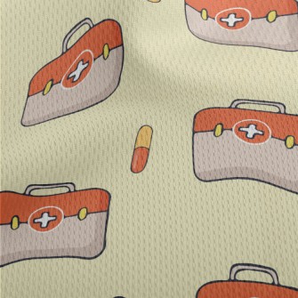 Emergency Medicine Kit Pills Athletic Mesh Flat Back