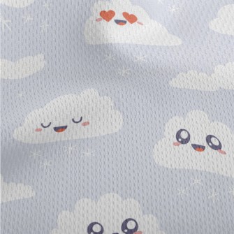 Gray Clouds With Changing Expr Athletic Mesh Flat Back