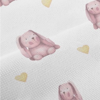Cute Sitting Pink Rabbit Performance Linen