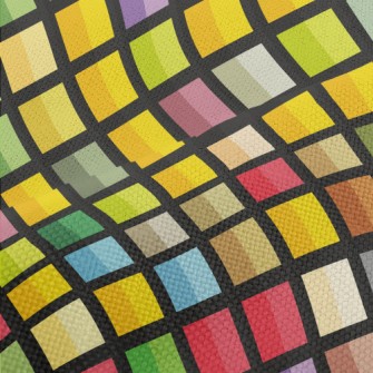 Colorful Geometric Mosaic Performance Linen