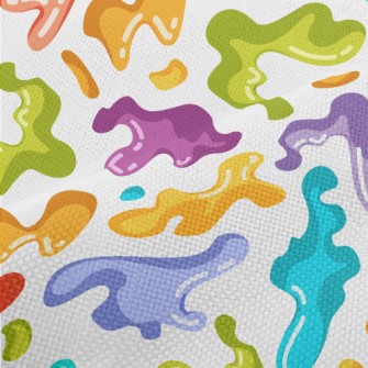Irregular Abstract Color Block Performance Linen
