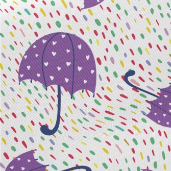 Love Heart Decorated Umbrella Twill